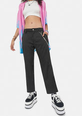 Bottom Line Pinstripe Crop Pants