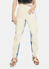 Two-Tone Mom Jeans
