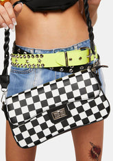 Warm Welcome Checkered Crossbody Bag