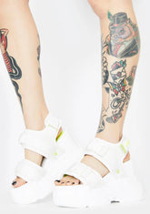 White Peach Platform Sandals