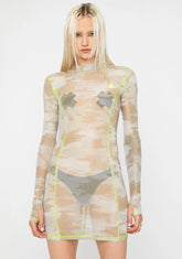 Reverb Desert Camo Mesh Dress