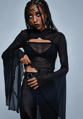 When Darkness Comes Bell Sleeve Top