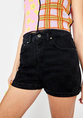 Charcoal Rave Denim Shorts
