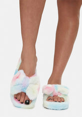 Sherbet Snuggle Up Fuzzy Slippers