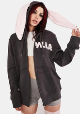 Dark Pup Zip Up Hoodie