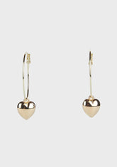 Have A Heart Hoop Earrings - Gold