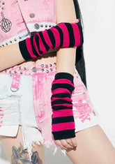 Season Of The Witch Striped Gloves