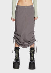 The Misery Chick Midi Cargo Skirt