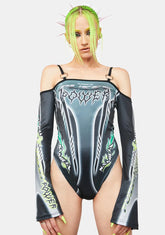 Pussy Power Off Shoulder Lycra Bodysuit