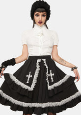 Ruffle Cross Doll Skirt