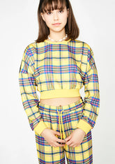 No Classes Plaid Sweatshirt