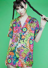 Lost In Space Oversized Button Up Shirt