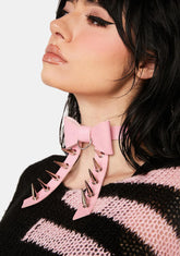 Sweet Devilish Reserves Spiked Bow Choker
