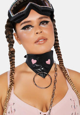 Let Them Go Vegan Leather Choker