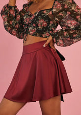 Art Of Elegance Satin Skirt