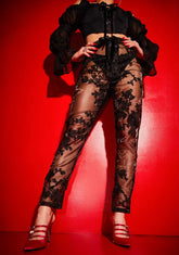 Tasty Secret Sheer Floral Trousers