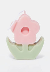 Pink Flower Candle