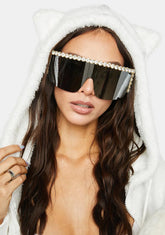 Chrome Melting Point Shield Sunglasses