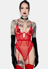 The Fire Within Sheer Bodysuit