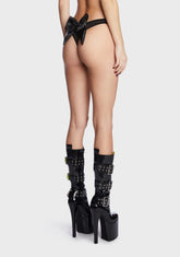 Earn My Present Bow Thong
