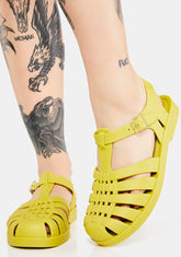 Light Green Possession Jelly Sandals