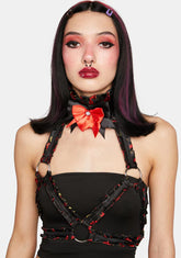 Red Plaid Triangle Body Harness