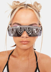 Wicked Lustrous Visions Rhinestone Sunglasses