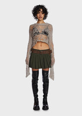 Echo Open Weave Crop Sweater