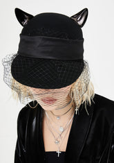 Solemn Salem Cat Ear Hat