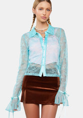 Tide Is High Lace Button Up Shirt