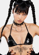 Vinyl Triangle Bra Top