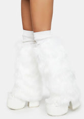 White Basic Leg Warmers