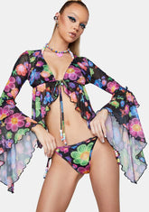 Sonic Bloom Bell Sleeve Top