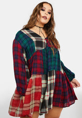 Plus Better Together Plaid Mini Dress