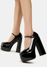 Black Tamsin Platform Heels