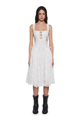 Blissful Breeze Eyelet Midi Dress