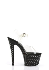 Stardust-708 Platform Ankle Strap Sandals-Black