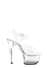 Aspire-608 Platform Ankle Strap Sandals-Clear