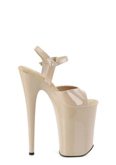 Infinity-909 Platform Ankle Strap Sandals-Nude