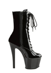 Sky-1020 Platform Ankle Boots-Black