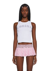 Big Bling Couture Tank Top - White