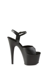 Adore-709 Platform Ankle Strap Sandals-Black PU