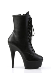 Delight-1020 Platform Ankle Boots-Black PU
