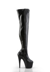 Adore-3000 Platform Thigh High Boots-Black PU
