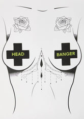 Head Banger Cross Nipple Pasties