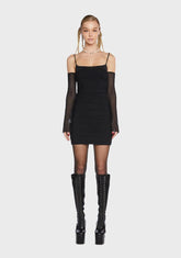 Cut Out Shoulder Mini Dress