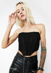 Wicked Sneaking Backstage Mesh Corset Top