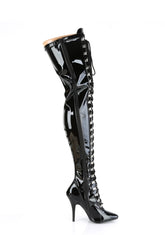 Seduce-3024 Thigh High Boots-Black