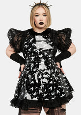 Plus Bat My Lashes Pinafore Dress