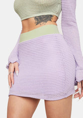 Lilac Follow The Music Crochet Skirt